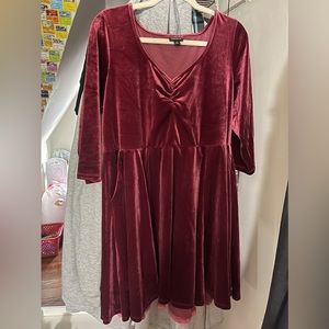TORRID RED SILKY DRESS